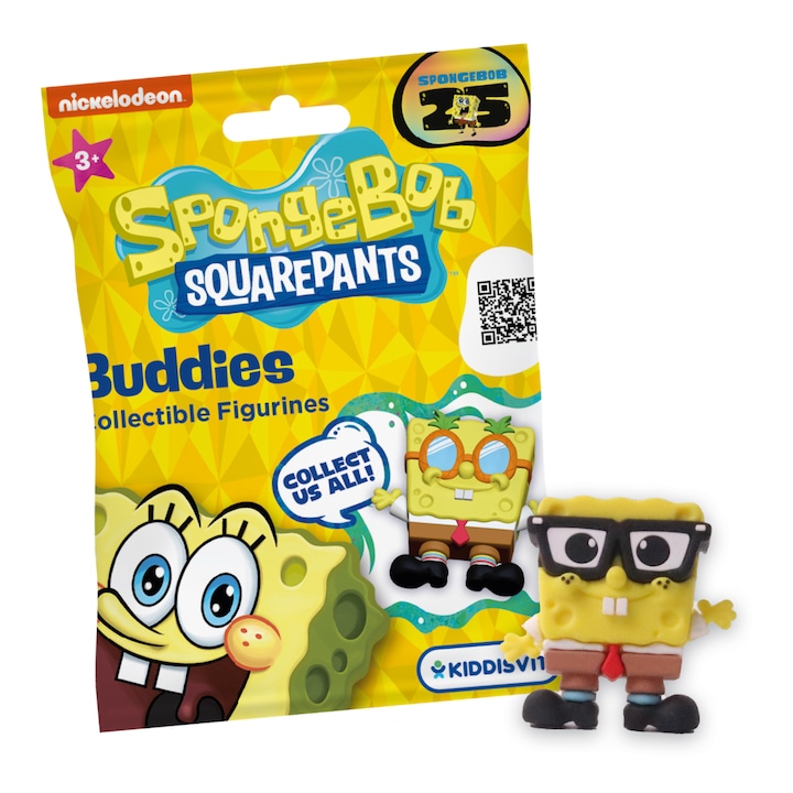 Figurina surpriza SpongeBob Cool Things seria Buddies 3D