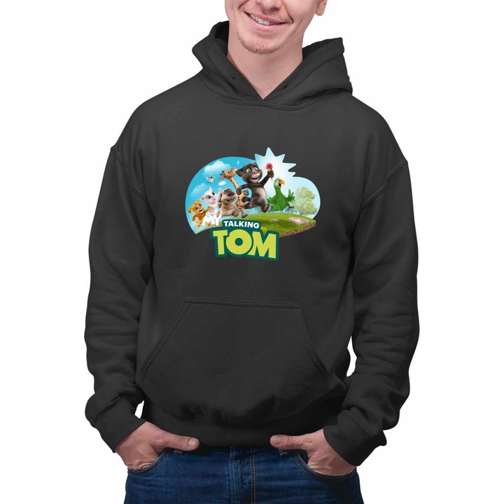 Hanorac Barbati My Talking Tom All Team CoolTrend, negru, marime S