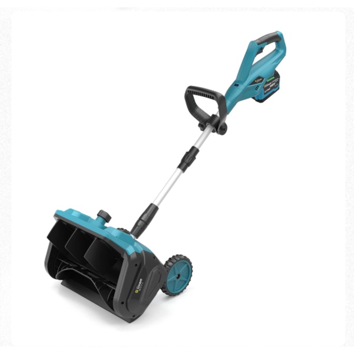 Plug de zapada electric de 13 inch, masina de curatat zapada fara perii, fara fir, cu putere de 3500 W, compatibila cu bateria Makita de 18 V pentru alei, 2 baterii, electrica