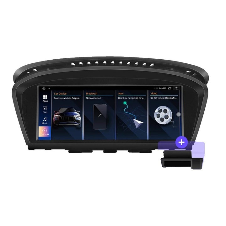 Radio auto, 8.8 inch, pentru BMW 3 si 5 Seria 2004-2012, WiFi 4-64GB, set