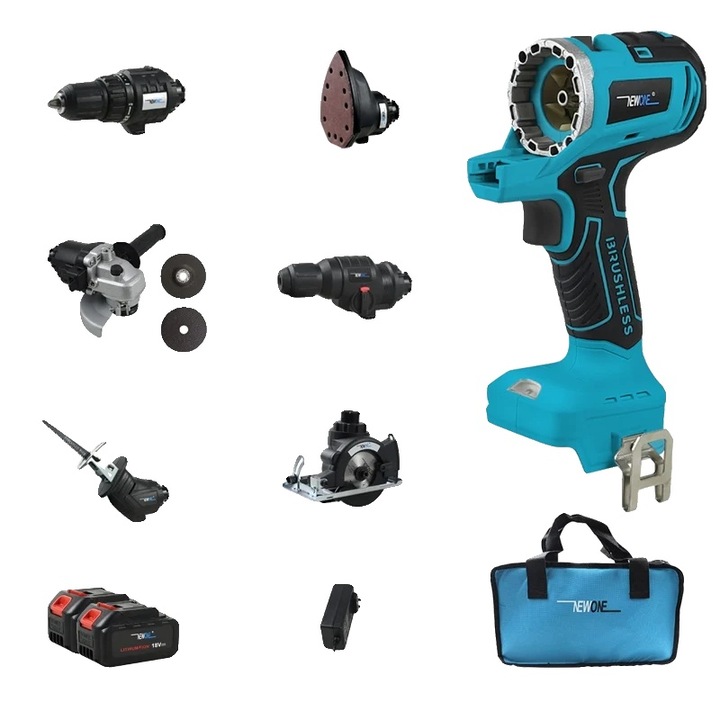 Set de scule electrice, KIT3, multiple atasamente, performanta versatila, dimensiuni compacte