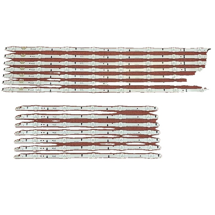 LED szalag 1270mm, 14 LED, réz, többszínű