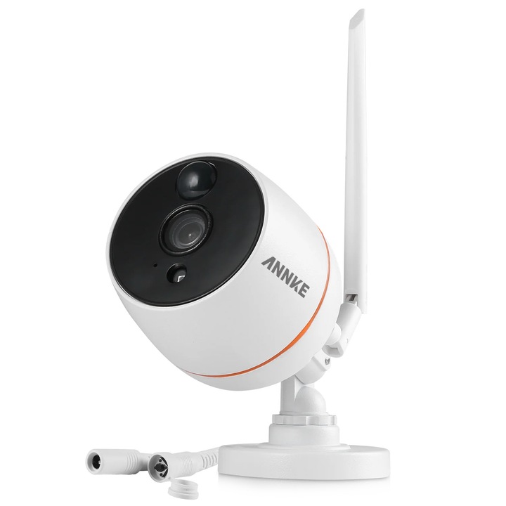 Cameră de supraveghere 3 MP, Annke, detectare mișcare, exterior, 2MP I41GF, rezistență la intemperii, audio bidirecțional, alb