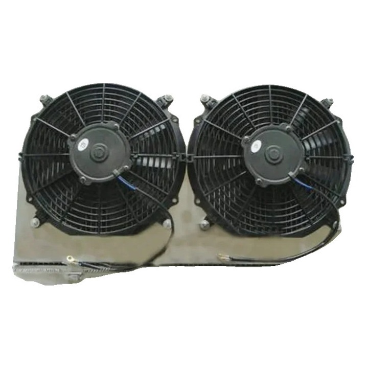 Radiator din aluminiu, sistem de racire de inalta eficienta, 400x648x52mm, set cu capac radiator si carcasa ventilator pentru Nissan Skyline R33/R34