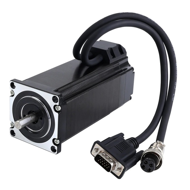 Motor Pas cu Pas cu Circuit Inchis, Control de Precizie, 3Nm, 8mm