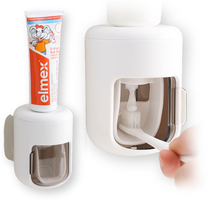 ZENT® OnePress™ automata fogkrémadagoló, érintésmentes, precíz adagolás, EasyMount™ telepítés, levehető pumpa, kompatibilis a legtöbb tubussal, fehér
