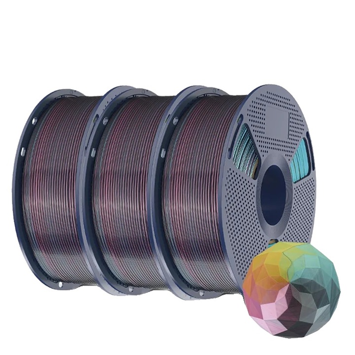 Filament 3D, multicolor, material PLA, 1.75mm, 1kg