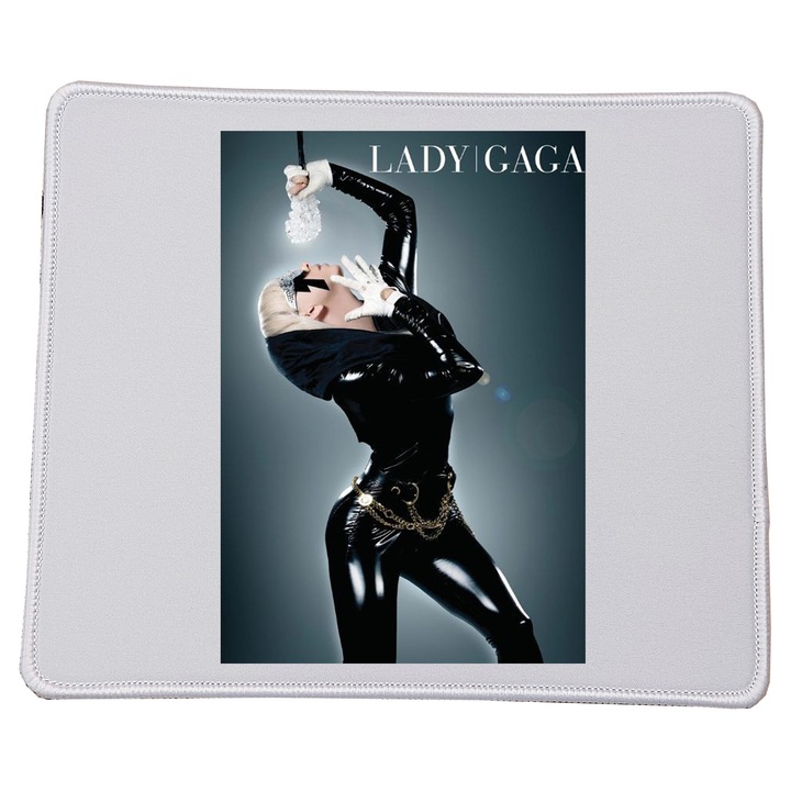 Mousepad Lady Gaga No.7, 23x20cm, design rectangular, material durabil, antiderapant