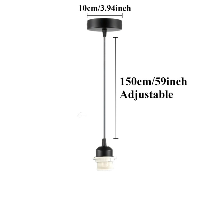 Set 5 pendule E27, elegant, versatil, negru