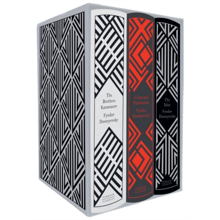 Set de cărți Fyodor Dostoevsky - Crime și pedeapsă, Idiotul, Frații Karamazov, Penguin Classics