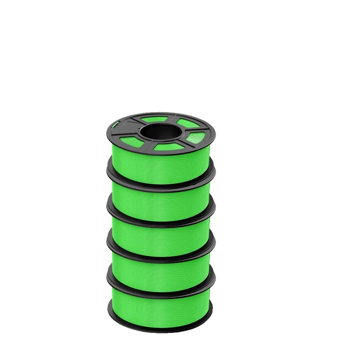 Filament 3D, HSPLA P Green, 1.75mm, set 5 role, rezistenta imbunatatita, viteza de imprimare 600mm/s