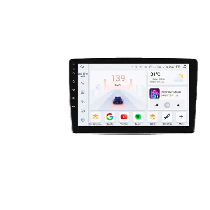 Sistem multimedia auto S6, display touchscreen 9 inch, control volan, input pentru marsarier, 50W, 1.9 kg