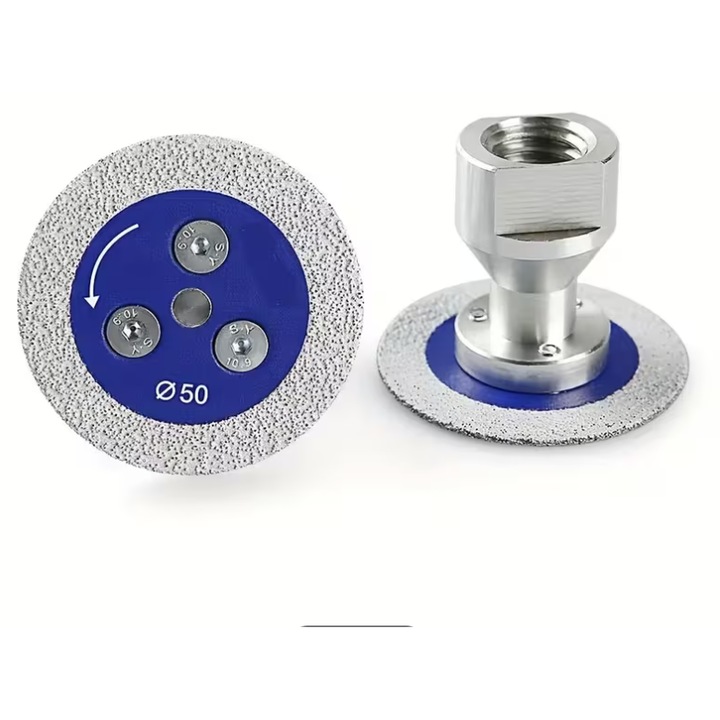 Set 3 discuri diamantate 50mm M14 pentru taiat si slefuit placi ceramice EBIN