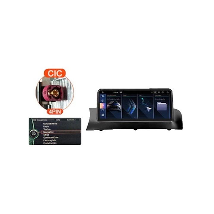 Sistem multimedia auto, HPL-CIC-4G64G720P, 12.5", 4G, suport GPS, control volan