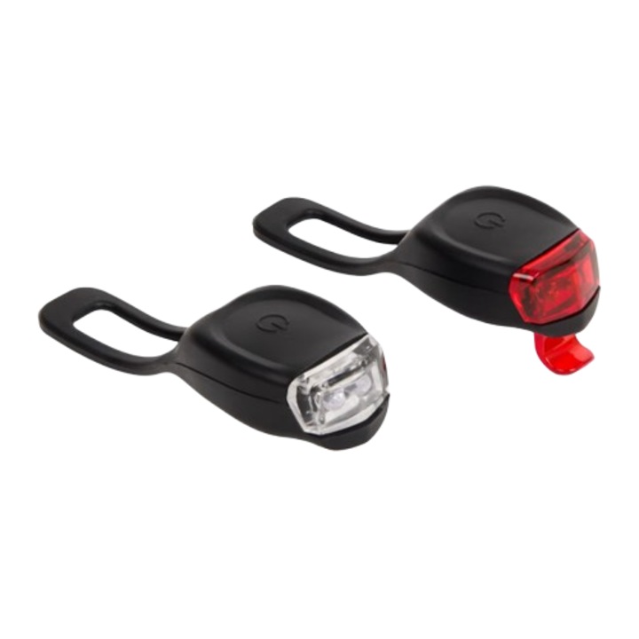 Set 2 Lumini Walfort, Iluminare bicicleta LED, Universala, Silicon