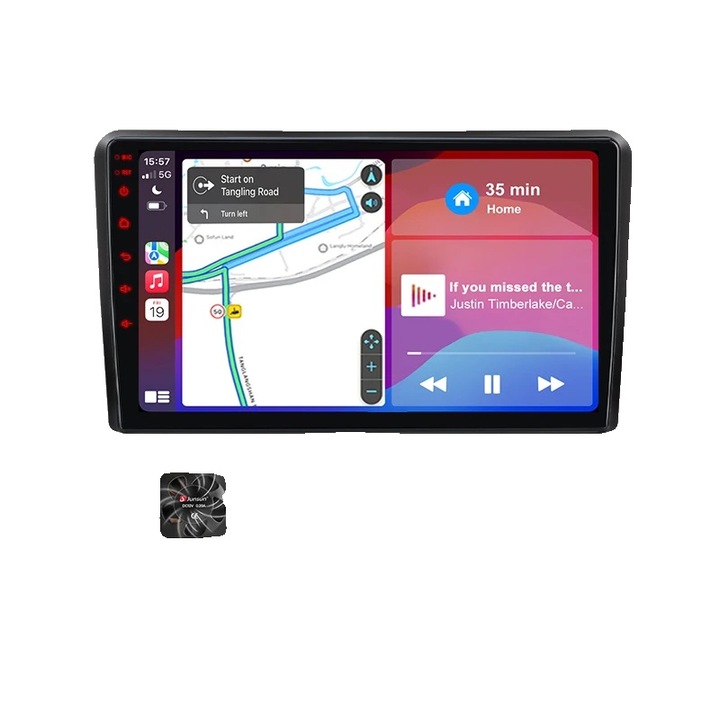 Радио за кола мултимедия, 9", 2GB RAM, 64GB, многоезична поддръжка, съвместима с Honda Civic Hatchback 2012-2017