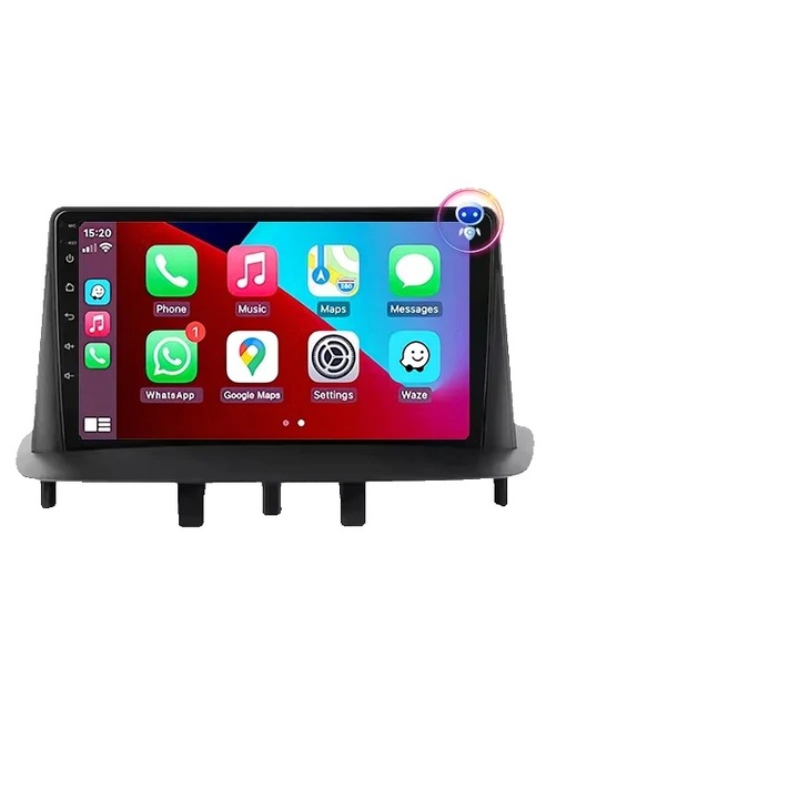 Sistem multimedia auto T3L Plus-MIC-CAM, putere de iesire 4x50W, microfon incorporat, 24x20x12cm, compatibil cu Renault Megane 3 si Fluence 2008-2016