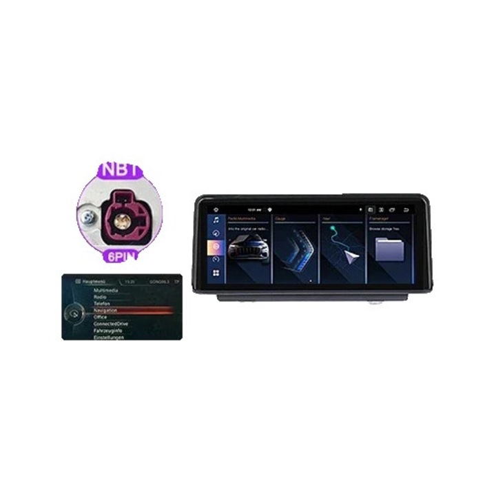 Radio auto multimedia, compatibil cu BMW 1 2 Series F20 F21 F23 Cabrio 2013-2017, 10.25 inch, 1920x720P, set