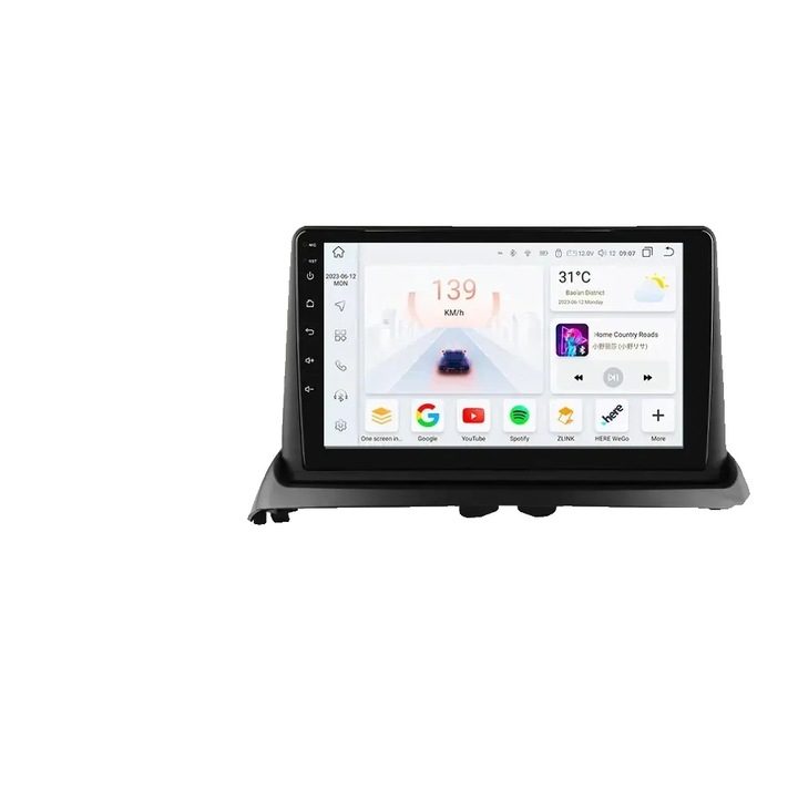 Sistem multimedia auto, S8, ecran tactil, integrare Renault Clio 2, 8Core 8G 128G, 9x9cm, 2.1 kg