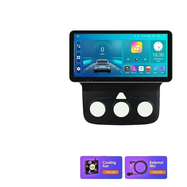 Radio multimedia auto, 10.33 inch, 8Core S4, suport pentru 256GB, compatibil cu Dodge Ram 1500 2500 3500 2013-2018