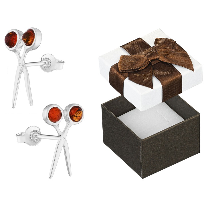 Cercei Siju cu Bursa de 16mm, mari, argintii