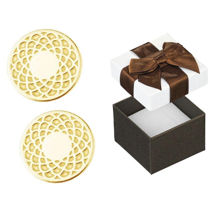 Cercei rotunzi din argint 925, Siju, 2cm, auriu