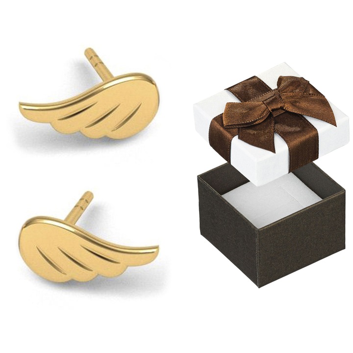 Cercei dama Siju, model aripi, aurii