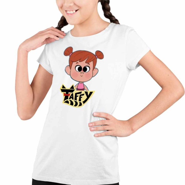 Tricou Copii Fete Addie Taffy Desen Raton, Fehér
