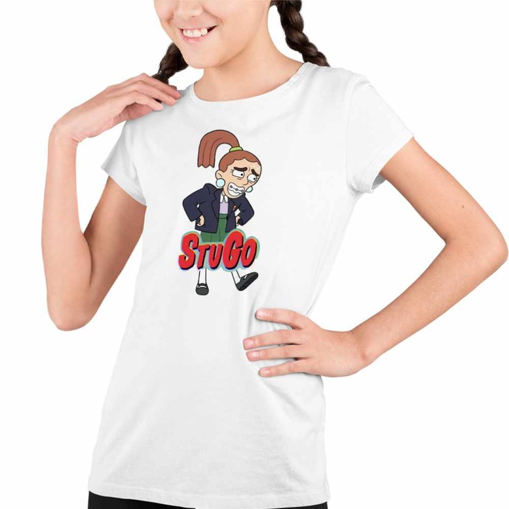 Tricou Copii Fete StuGo Merian Biolog Student, Fehér