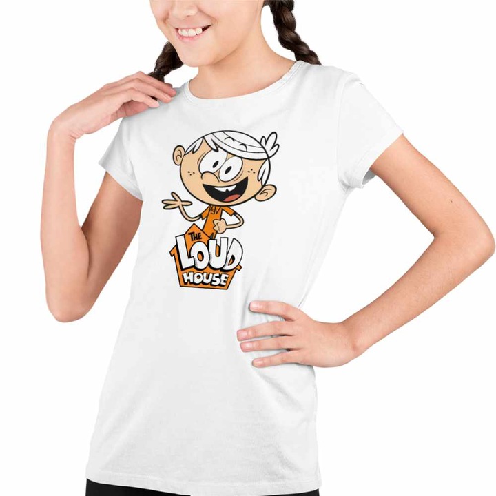 Tricou Copii Fete Casa Loud Lincoln, Fehér