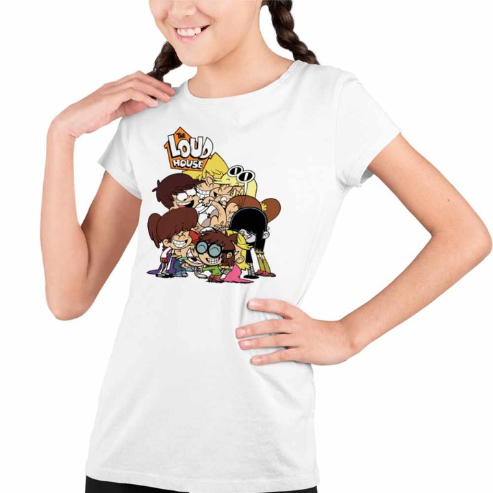 Tricou Copii Fete Casa Loud Personaje, Fehér