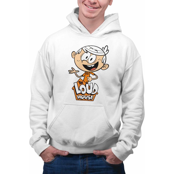 Hanorac Barbati Casa Loud Lincoln CoolTrend, alb, marime 3XL