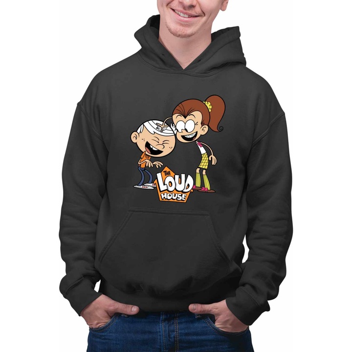 Hanorac Barbati Casa Loud Lincoln Luan CoolTrend, negru, marime M