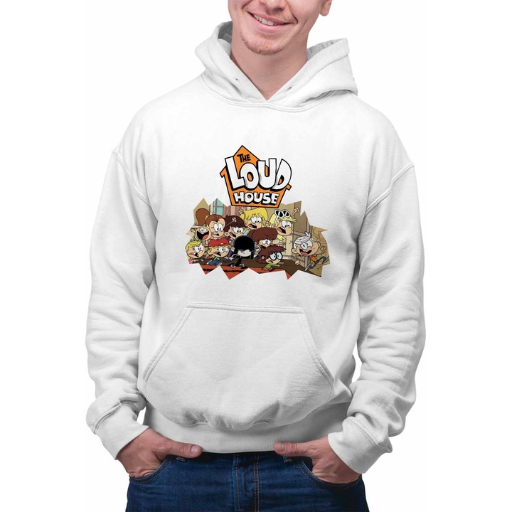 Hanorac Barbati Casa Loud Lincoln Fugarit CoolTrend, alb, marime XL