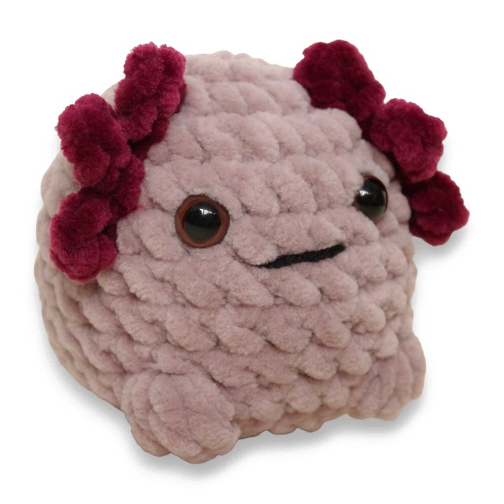 Jucarie Axolotl crosetata din fir de plus, Mirinka, lucrat manual, 8 cm