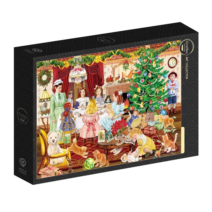 Grafika Puzzle – Lány karácsonyi teaparty 1000 darabos