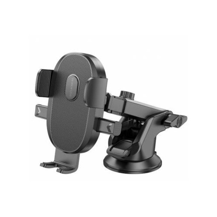 Suport Auto Borofone BH93 Grand 4.5inch - 7inch cu Cleme Negru