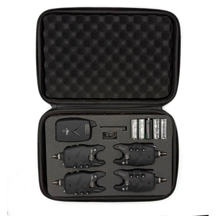 EastShark 213-4NN Vezeték Nélküli Kapásjelző Szett / Szett 4 Kapásjelzővel és Vezeték Nélküli Központtal