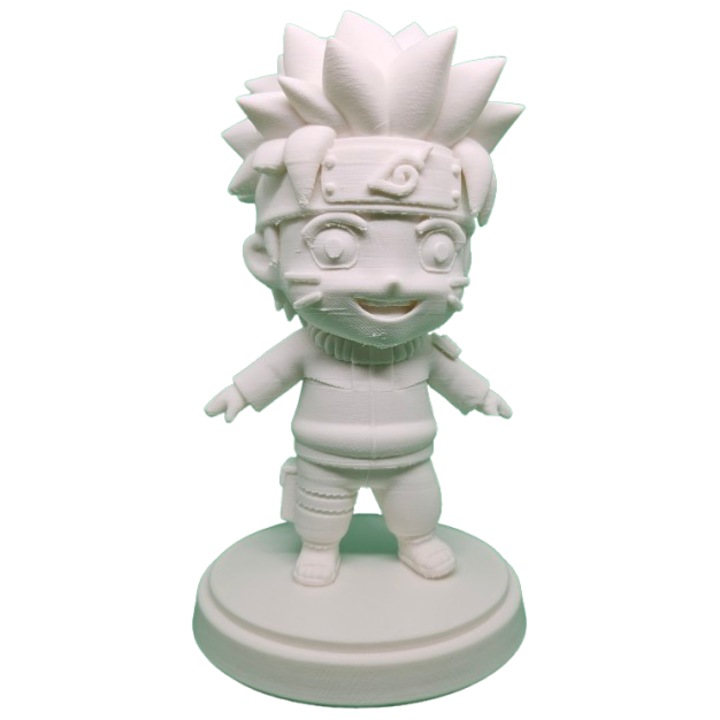 Funko Pop típusú figura Naruto Uzumaki ihlette – Ideális festéshez / személyre szabáshoz, fehér, 13 cm