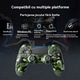 Безжичен контролер, VDSTAR, съвместим с PS4, аналогов джойстик, двойни вибрации, камуфлажна цветова схема
