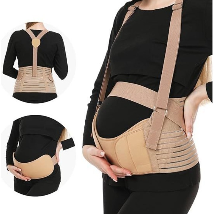 Centura de sustinere pelviana, culoare nude, marimea L