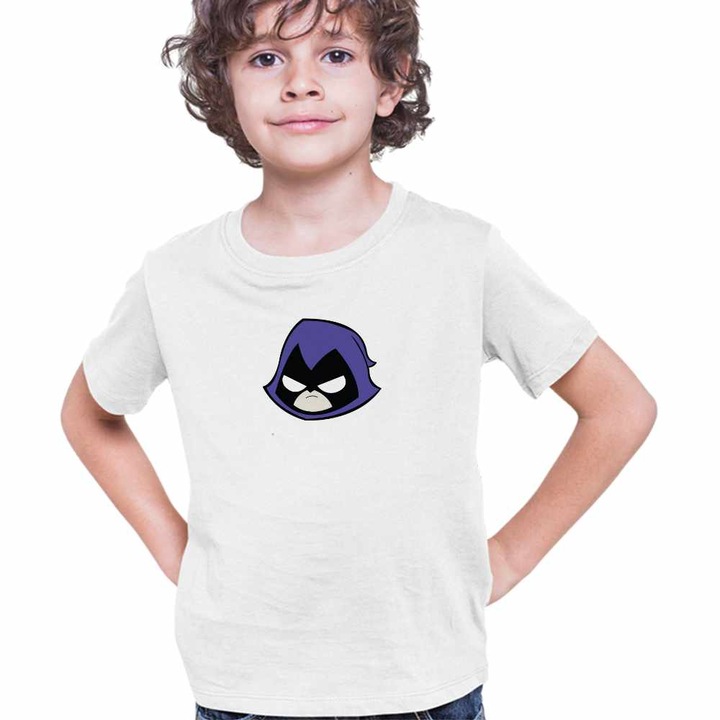 Tricou Copii Baieti Raven Spirit Haideti Tineri Titani, Fehér