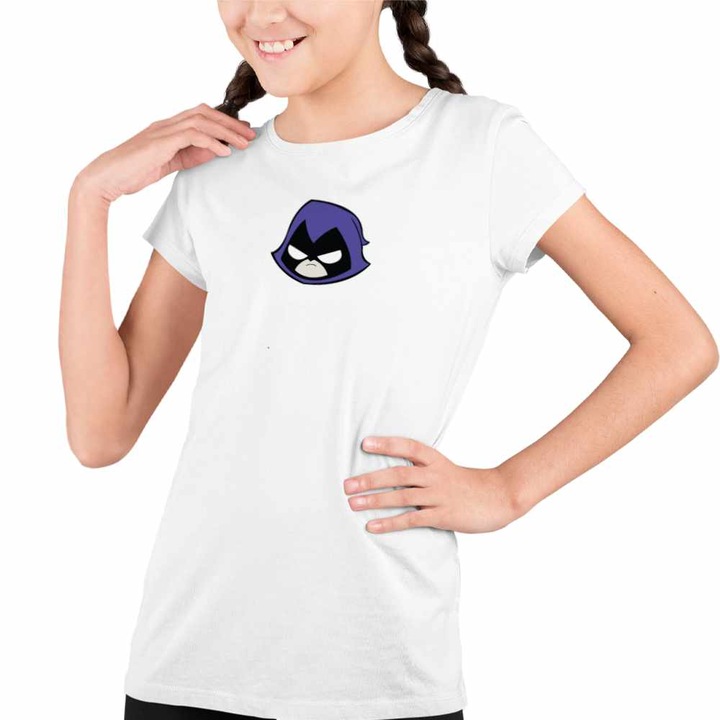 Tricou Copii Fete Raven Spirit Haideti Tineri Titani, Fehér