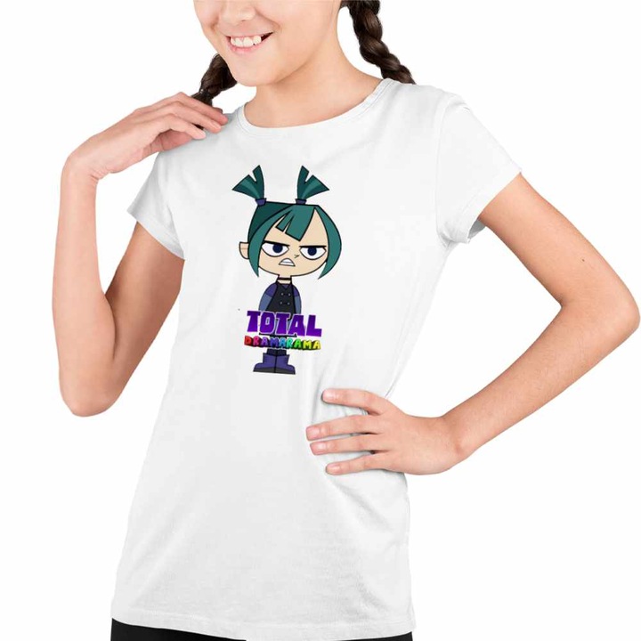 Tricou Copii Fete Gradinita Dramei Totale Gwen, Fehér