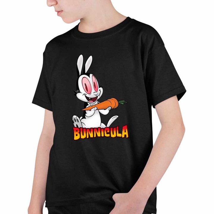 Tricou Copii Baieti Draculas Vampirul Iepuras, Fekete