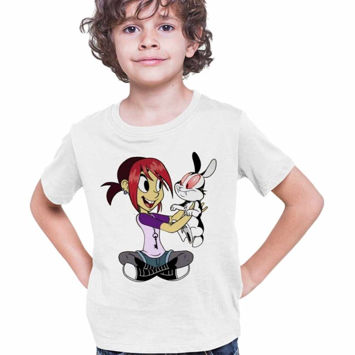 Tricou Copii Baieti Mina Draculas Vampirul Iepuras, Fehér