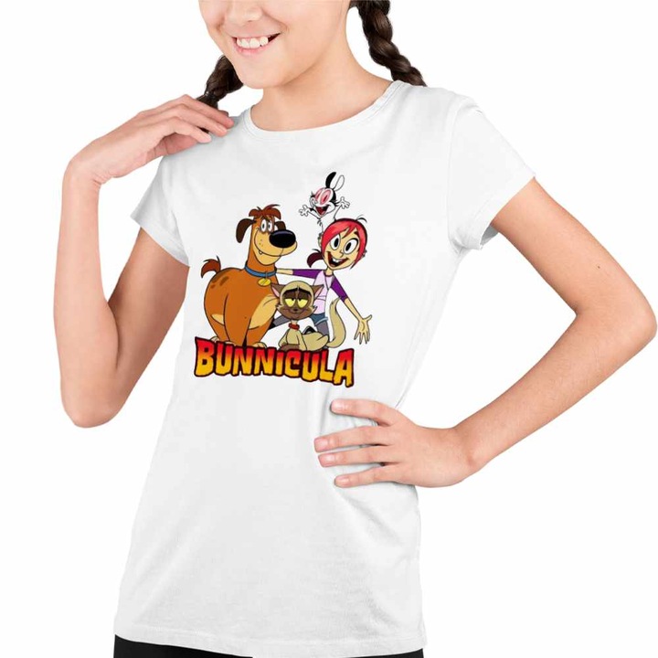 Tricou Copii Fete Bunnicula Draculas Vampirul Iepuras All Gang, Fehér