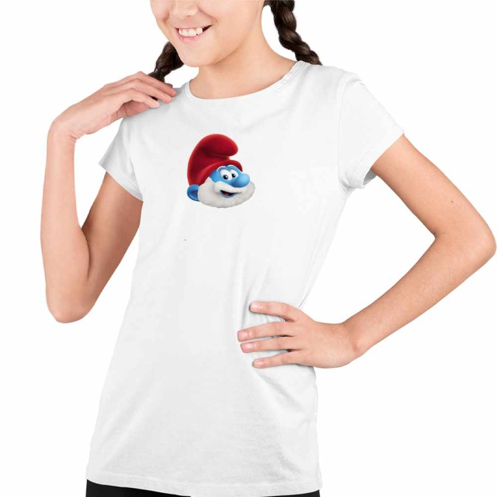 Tricou Copii Fete Papa Strumf Smurf, Fehér