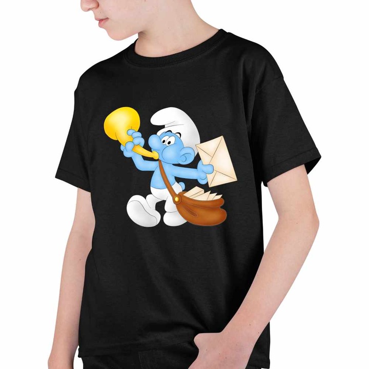 Tricou Copii Baieti Strumf Postas, Fekete