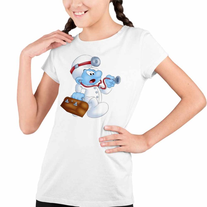 Tricou Copii Fete Doctorul Strumfii Urgenta Medic, Fehér
